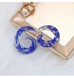 2 PC Glass Ear Tapers Plugs 8G-00G Spiral Gauges Piercing Jewelry Set 8G(3mm) Blue $6.29 Body Jewelry