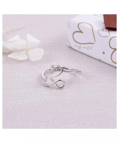 925 Sterling Silver Inspirational Jewelry Rings Adjustable Ring Personality Encouragement Gift for Teens Girls Women This Too...