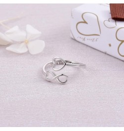 925 Sterling Silver Inspirational Jewelry Rings Adjustable Ring Personality Encouragement Gift for Teens Girls Women This Too...