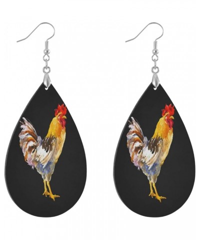 Vintage Cock Rooster Drop Dangle Earrings for Women Teen Girls Teardrop Earrings Lightweight Earring Jewelry Sets for Gifts T...