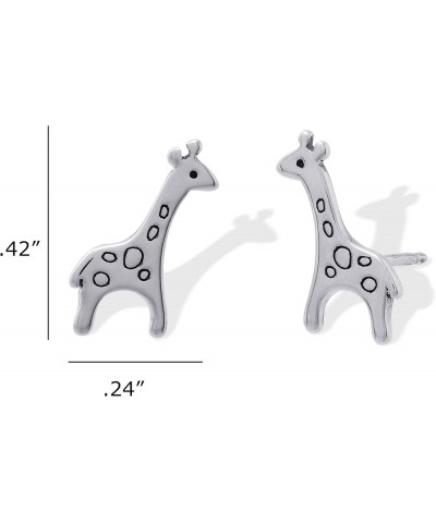 Jewelry Sterling Silver Giraffe Stud Earrings $15.59 Earrings