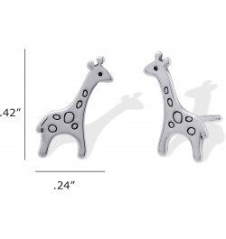 Jewelry Sterling Silver Giraffe Stud Earrings $15.59 Earrings