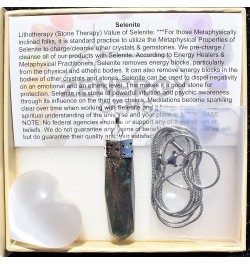 CHARGED Natural Himalayan Gemstone Crystal Perfect Pendant + 20" Silver Chain + Selenite Charging Heart [Included] Bloodstone...