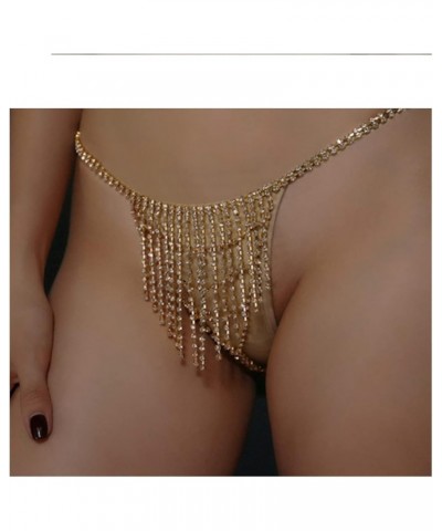 Fashion Sexy Tassel Sexy Rhinestone Bikini Body Harness Jewelry Bra and Thong Set Crystal Lingerie Body Chain Bra Underwear P...