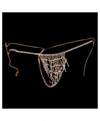 Fashion Sexy Tassel Sexy Rhinestone Bikini Body Harness Jewelry Bra and Thong Set Crystal Lingerie Body Chain Bra Underwear P...