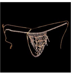 Fashion Sexy Tassel Sexy Rhinestone Bikini Body Harness Jewelry Bra and Thong Set Crystal Lingerie Body Chain Bra Underwear P...