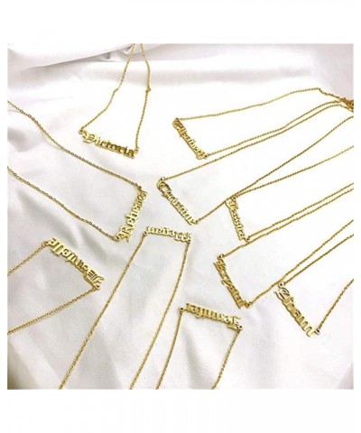 Old English Nameplate Necklaces for Women 18 Inch Gold Plated Name Necklace Taylor $15.87 Necklaces