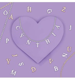 Uppercase Letter Charm Name Necklace Personlized Initial Alphabet Pendant Jewelry with 14K Gold Plated for Women Choker Brian...