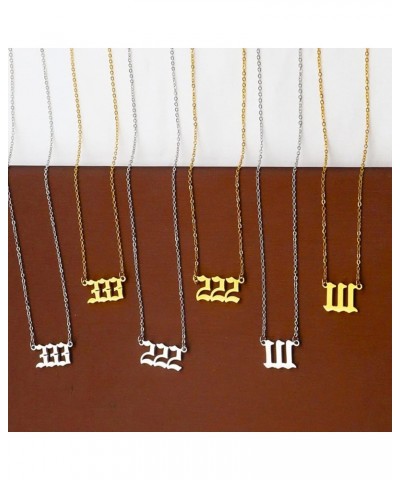 2 Pack Angel Number Necklaces for women and girls,Numerology 111 222 333 444 555 666 777 888 999 Pendant necklace Silver and ...