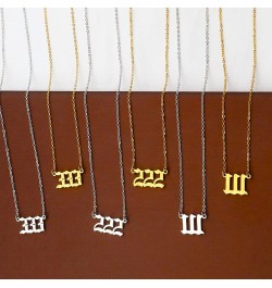 2 Pack Angel Number Necklaces for women and girls,Numerology 111 222 333 444 555 666 777 888 999 Pendant necklace Silver and ...