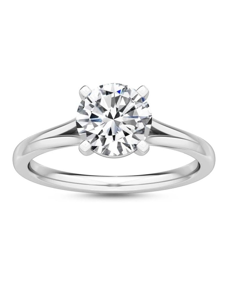 1-5 Carat (ctw) White Gold Round Cut LAB GROWN Diamond Solitaire Engagement Ring (Color H-I Clarity VS1-VS2) 7.0 Platinum $1....