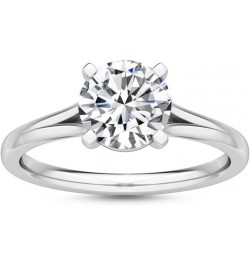 1-5 Carat (ctw) White Gold Round Cut LAB GROWN Diamond Solitaire Engagement Ring (Color H-I Clarity VS1-VS2) 7.0 Platinum $1....