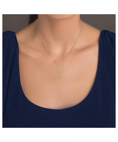 Dainty 10k Gold Cross Stethoscope Pendant Necklace Yellow Gold 16.0 Inches $67.99 Necklaces