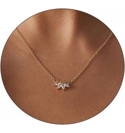 Gold Necklace for Women,Dainty Gold Necklaces 14k Gold Plated Diamond Necklaces Cute CZ Solitaire Choker Necklaces for Women ...