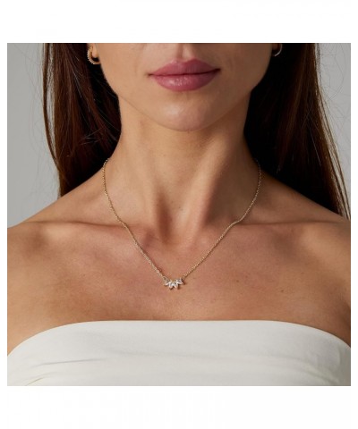 Gold Necklace for Women,Dainty Gold Necklaces 14k Gold Plated Diamond Necklaces Cute CZ Solitaire Choker Necklaces for Women ...