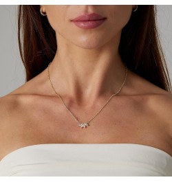 Gold Necklace for Women,Dainty Gold Necklaces 14k Gold Plated Diamond Necklaces Cute CZ Solitaire Choker Necklaces for Women ...