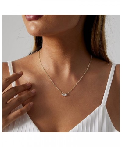 Gold Necklace for Women,Dainty Gold Necklaces 14k Gold Plated Diamond Necklaces Cute CZ Solitaire Choker Necklaces for Women ...