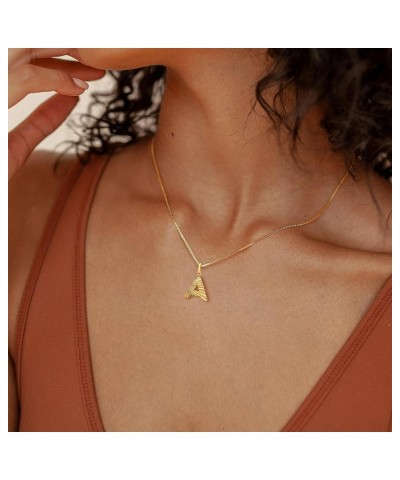 Gold Initial Necklaces for Women Girls, 14K Gold Plated Initial Necklaces | Layered Initial Letter Necklaces | Initial Tag Pe...