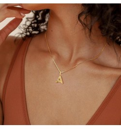 Gold Initial Necklaces for Women Girls, 14K Gold Plated Initial Necklaces | Layered Initial Letter Necklaces | Initial Tag Pe...