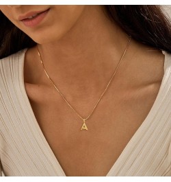 Gold Initial Necklaces for Women Girls, 14K Gold Plated Initial Necklaces | Layered Initial Letter Necklaces | Initial Tag Pe...