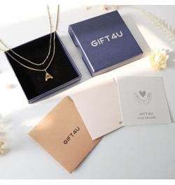 Gold Initial Necklaces for Women Girls, 14K Gold Plated Initial Necklaces | Layered Initial Letter Necklaces | Initial Tag Pe...