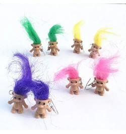 Lovely Ugly Doll Dangle Earrings, Cute Ugly Doll with Colorful Hair Drop Earrings for Women Men Funny Jewelry Gift Purple $6....