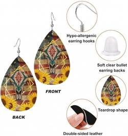 Faux Leather Teardrop Earrings For Teen Girls Women Drop Dangle Earrings Gift Brown 1 $6.18 Earrings