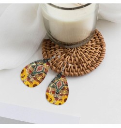 Faux Leather Teardrop Earrings For Teen Girls Women Drop Dangle Earrings Gift Brown 1 $6.18 Earrings