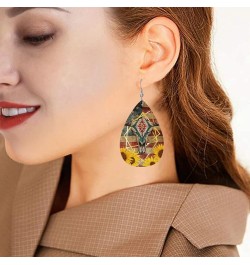 Faux Leather Teardrop Earrings For Teen Girls Women Drop Dangle Earrings Gift Brown 1 $6.18 Earrings