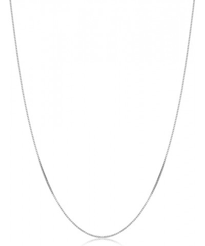 Pure 925 Sterling Silver Box Chain Necklace For Women 16-30 Inch (0.8 mm, 0.9 mm or 1 mm) 20 inch 0.8 mm wide $8.05 Necklaces