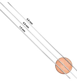 Pure 925 Sterling Silver Box Chain Necklace For Women 16-30 Inch (0.8 mm, 0.9 mm or 1 mm) 20 inch 0.8 mm wide $8.05 Necklaces