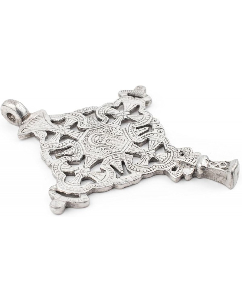 Silver Ethiopian Coptic Cross Pendant, African Abyssinian Design, Orthodox Christian Pendant for Jewelry Gondar $9.99 Pendants