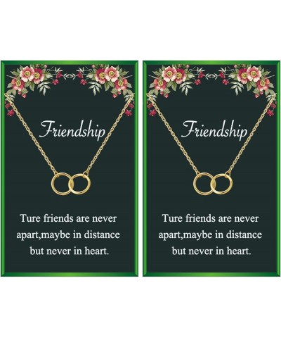 Best Friend Necklaces for 2 Girls Friendship Necklace for Women BFF Necklaces for Birthday Christmas Gift D: Circle Gold $9.0...