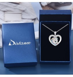 Unicorn Necklace 925 Sterling Silver I Love You Forever Necklaces Unicorn Gifts for Girls Women Her Wife Daughter Heart $11.7...