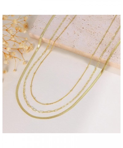 Choker Necklace for Women Dainty 14k Gold Plated Chunky Snake Chain Necklace Layered Gold Simple Trendy Gold Jewelry Gift for...