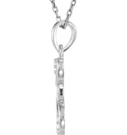 14K White Gold .03 CTW Diamond Letter Script Initial 18" Necklace Initial L $154.02 Necklaces