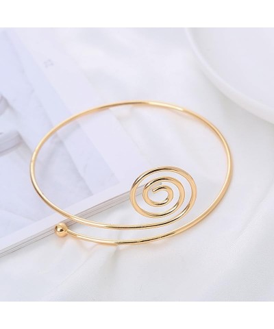 Boho Upper Arm Bracelet Cuff Bangle Gold Silver Flower Cuff Bracelets Mental Open Upper Arm Bangle Bracelet Simple Adjustable...