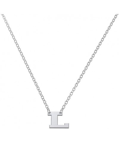 10K White Gold Initial Letter Necklace by JEWLR 16.0 Inches L $55.68 Necklaces