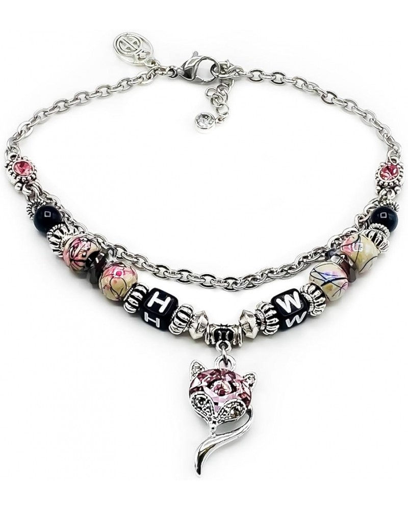 Pink Vixen Anklets Hotwife, Queen of Spades, MFM, BBC, QOS, Swinger, Threesome Pink Double Chain Anklet $25.78 Anklets