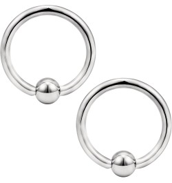 G23 Titanium PA Ring Captive Bead Rings Spring Action BCR Ball Rings 00G 0G 2G 4G 6G 8G 12G Pierced Body Jewelry for Women 2P...