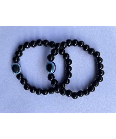 Evil Eye Beads Bracelet for Men Women Protection Bracelet Lucky Adjustable Bracelet Healing Energy Stone Beads Jewelry Gift B...