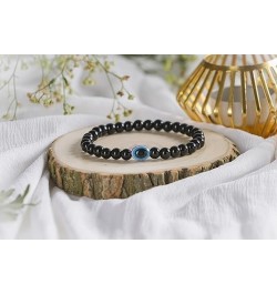 Evil Eye Beads Bracelet for Men Women Protection Bracelet Lucky Adjustable Bracelet Healing Energy Stone Beads Jewelry Gift B...