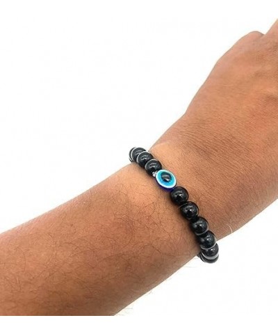 Evil Eye Beads Bracelet for Men Women Protection Bracelet Lucky Adjustable Bracelet Healing Energy Stone Beads Jewelry Gift B...