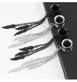 6mm-25mm (2G-1") Daily Tassel Dangle Hangers Ear Tunnels Gauges Plugs Screw Extender Stretchers Hypoallergenic 316 Stainless ...