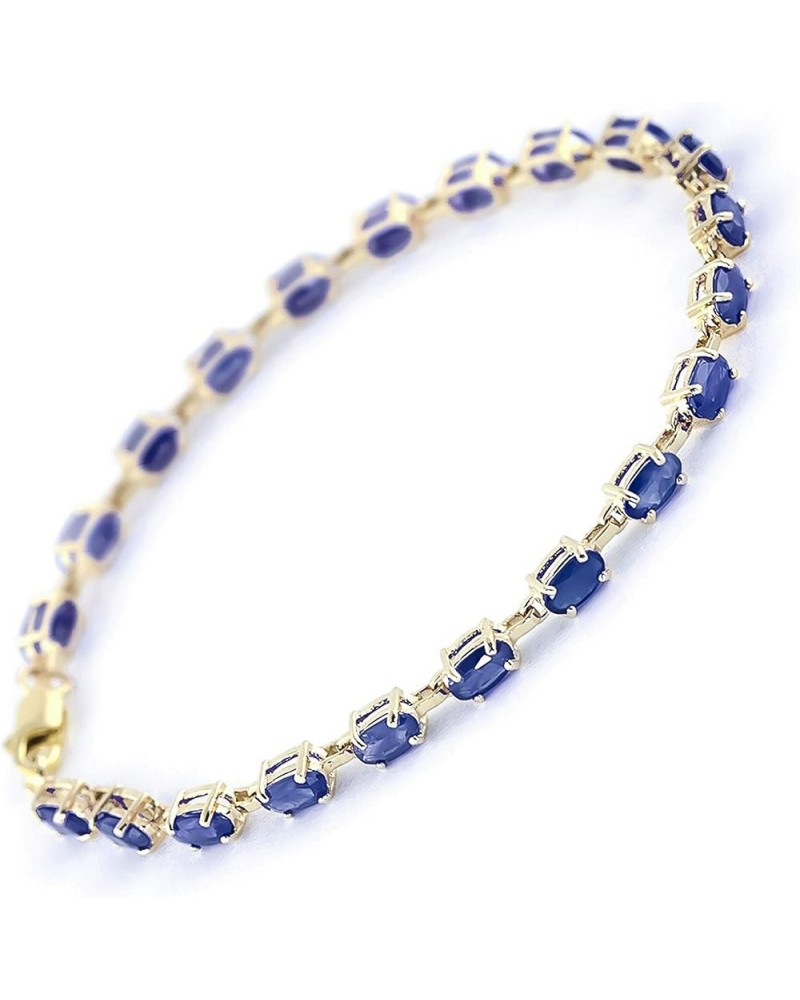 8 Carat 14k Solid Gold Tennis Bracelet Natural Sapphire 7.0 Inches $317.79 Bracelets