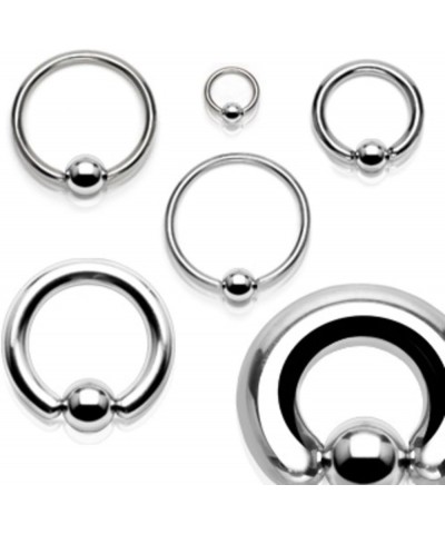 Basic Captive Bead Rings from 20g to 00g 316L Surgical Steel T: 0G, L: 5/8", B: 10mm $9.34 Body Jewelry