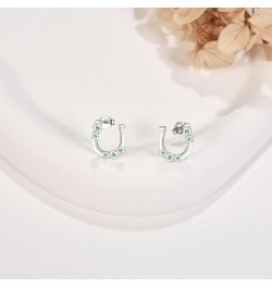 Horseshoe Earrings 925 Sterling Silver Sunflower Horseshoe Studs Jewelry for Women Girls Horseshoe Stud $10.66 Earrings