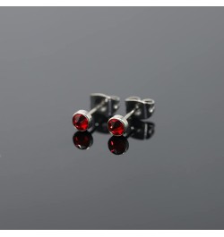 G23 Titanium Crystal Stud Earrings for Women Girls Earrings Hypoallergenic 4mm 5mm 7mm Nickel Free Earring Studs for Sensitiv...