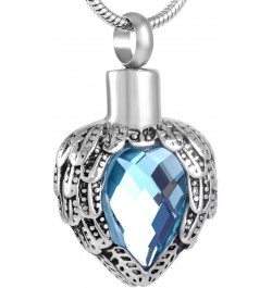 Glass Angel Wings Heart Cremation Urn Necklace Memorial jewelry for Ashes Urn Locket Pendant - Always in my heart Blue $8.33 ...