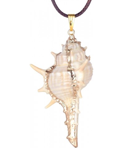 Natural Seashell Shell Scallop Conch Pendant Necklace with 27" Long Rope Chain (25 Styles) Style 1 $7.27 Necklaces